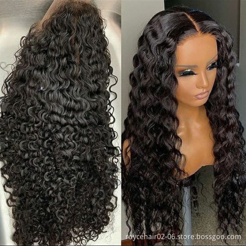 Transparent Swiss Lace Wigs Vendors, 100% Virgin Indian Human Hair wigs, Pre Plucked Glueless Curly Hair HD Lace Front Wig